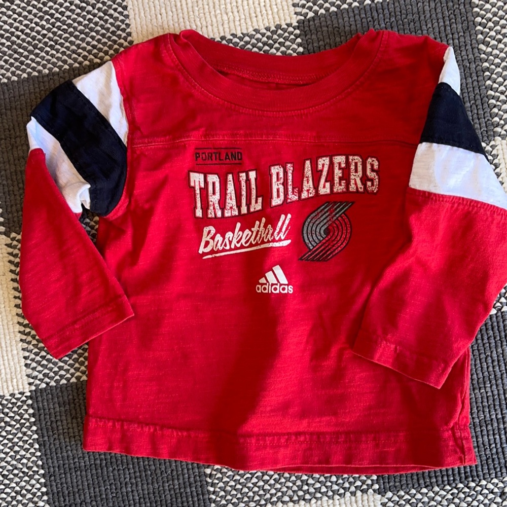 Adidas NBA Trailblazers long sleeve shirt 12m